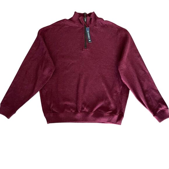 Daniel Cremieux Burgundy or Green, Quarter Zip Reversible Pullover Large - Picture 1 of 5